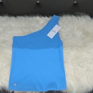 Lilly Pulitzer Blue One-Shoulder Women's Top NWT